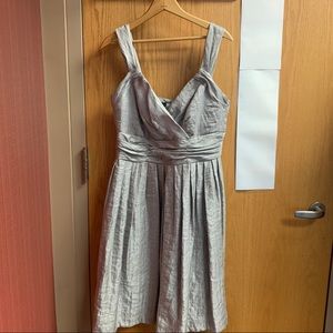 Vintage 90s alfani silver dress, pleated full skirt